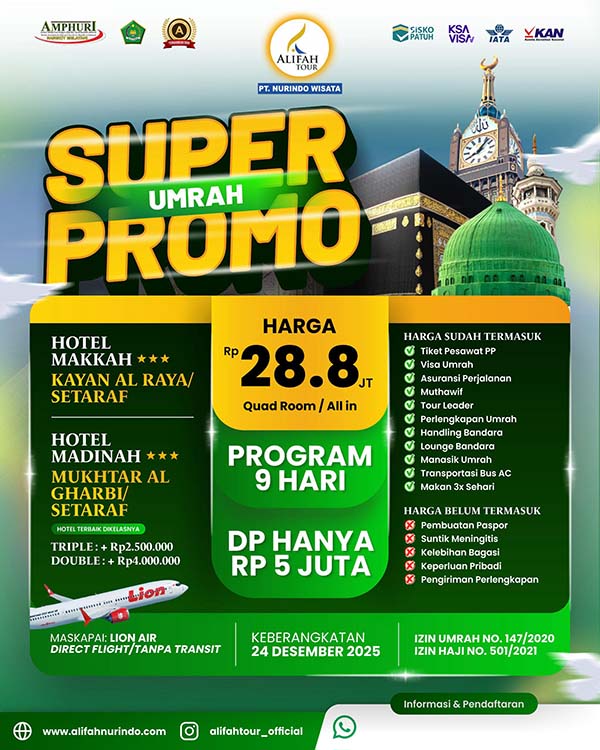 paket umroh desember 2025 by alifah tour