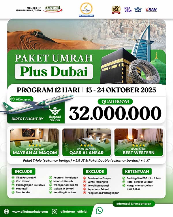 paket umroh oktober 2025 by alifah tour