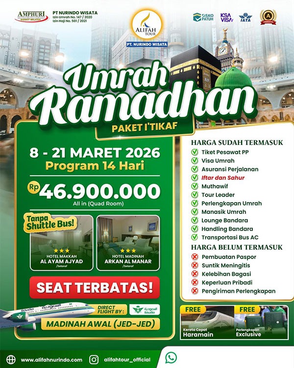 umroh ramadhan maret 2026