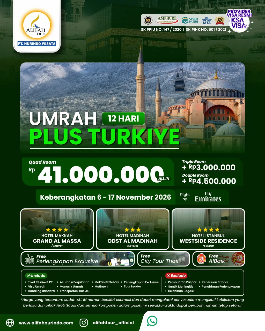 12 hari umrah plus turkiye